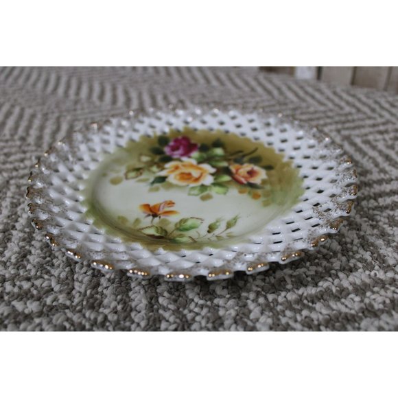 2 Decorative Porcelain Norcrest Japan Hand Painted Plates - Picture 7 of 9